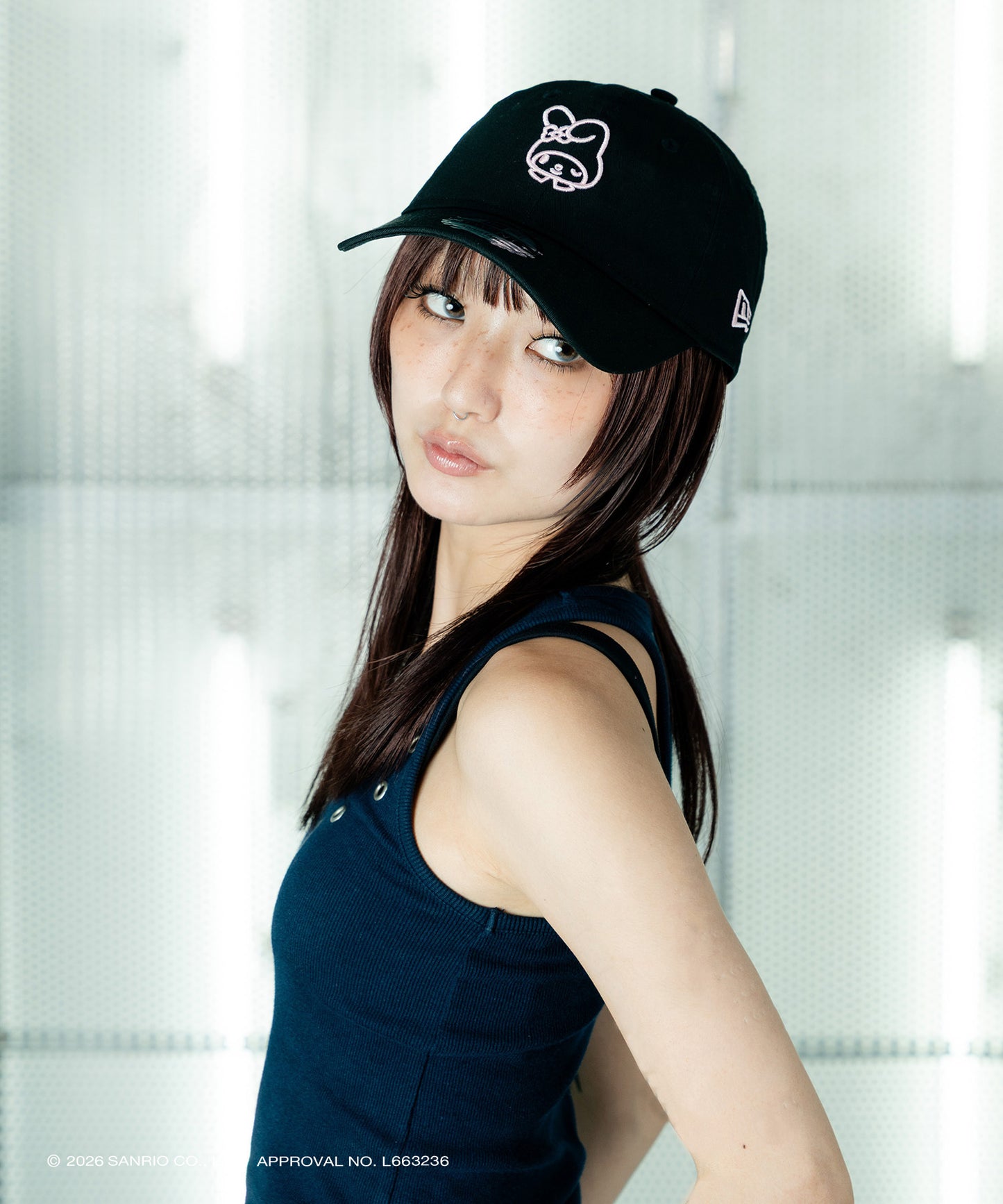 サンリオキャラクターズ×HOMEGAME - MY MELODY 3D EMBROIDERY 9TWENTY CAP BLACK【14961048 】