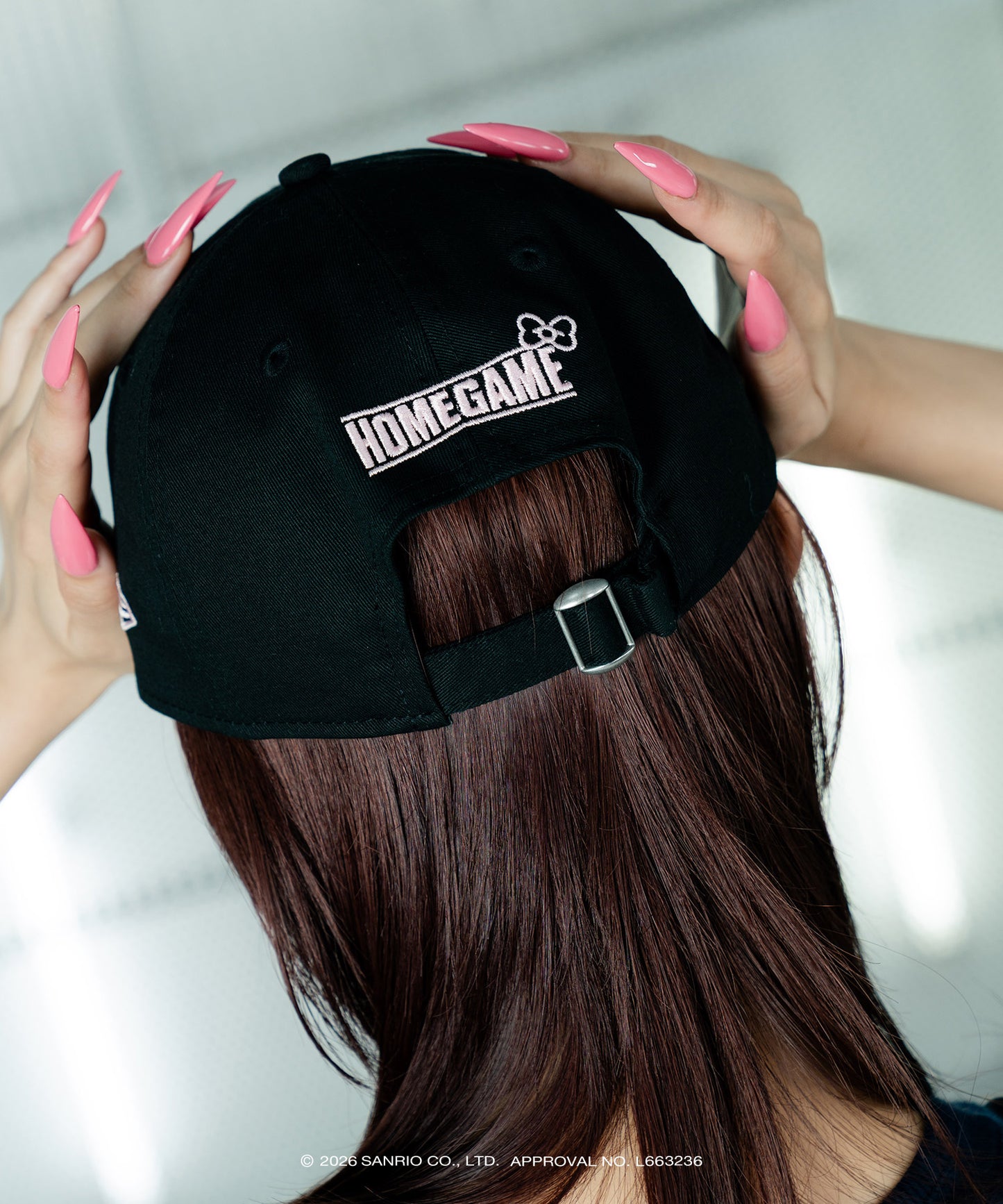 サンリオキャラクターズ×HOMEGAME - MY MELODY 3D EMBROIDERY 9TWENTY CAP BLACK【14961048 】