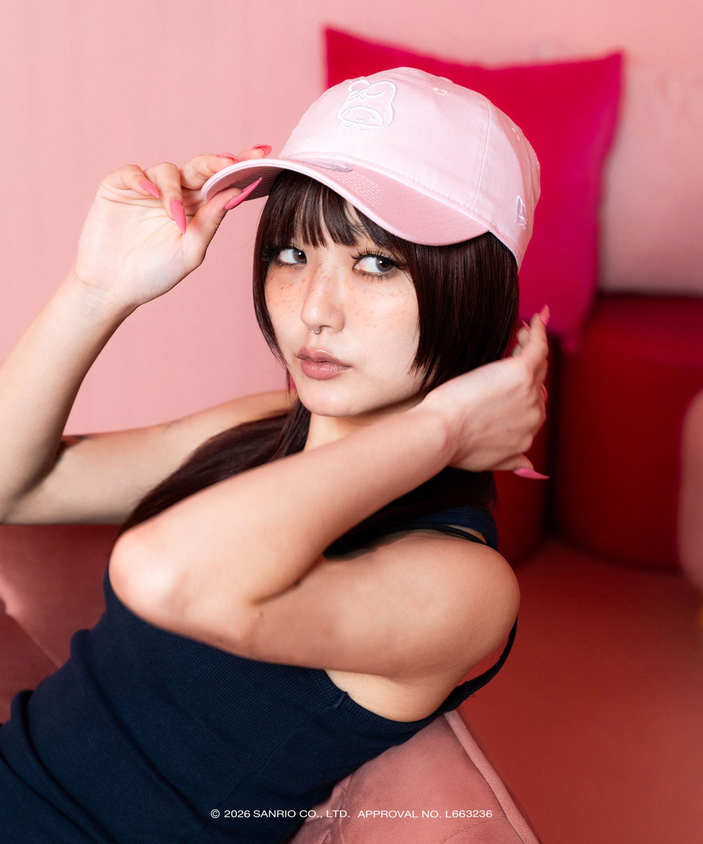 サンリオキャラクターズ×HOMEGAME - MY MELODY 3D EMBROIDERY 9TWENTY CAP PINK【14961047】