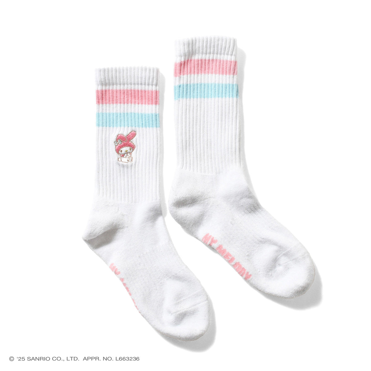 サンリオキャラクターズ×HOMEGAME - MY MELODY LINE SOCKS【HG251711】