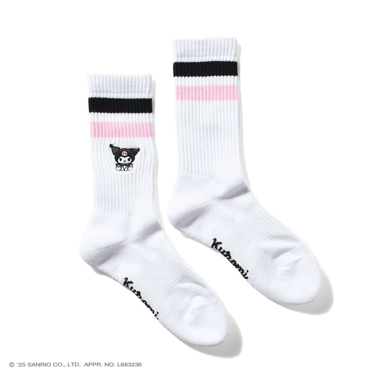 サンリオキャラクターズ×HOMEGAME - KUROMI LINE SOCKS【HG251712】
