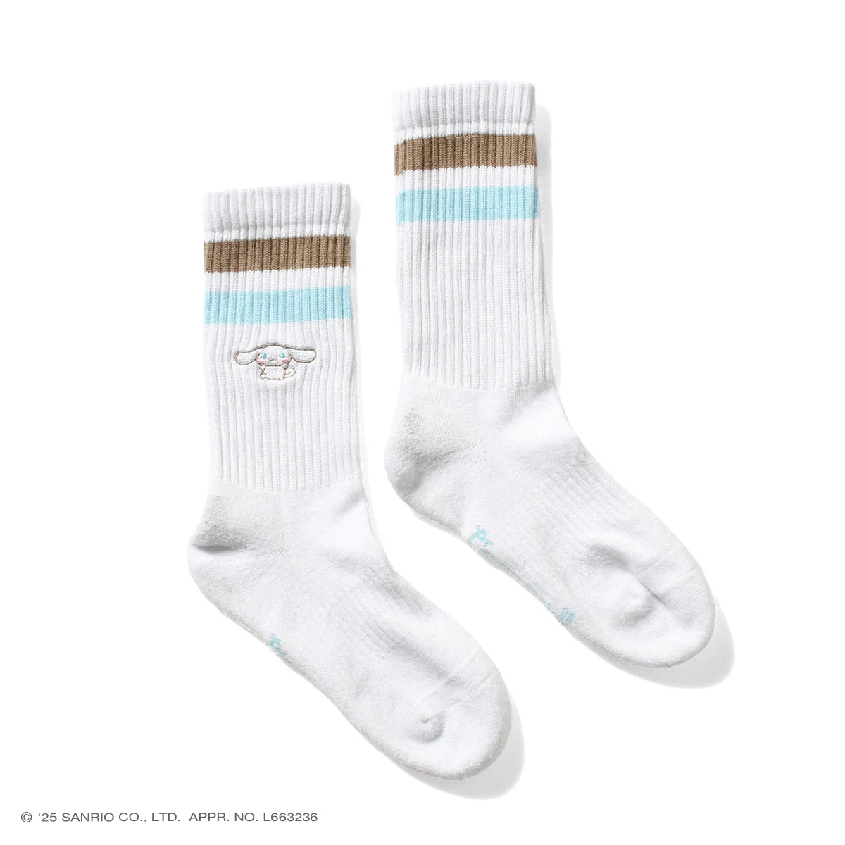 サンリオキャラクターズ×HOMEGAME - CINNAMOROLL LINE SOCKS【HG251713】