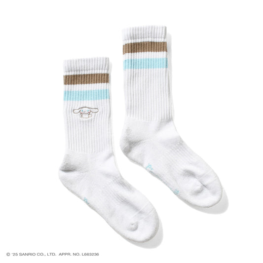 サンリオキャラクターズ×HOMEGAME - CINNAMOROLL LINE SOCKS【HG251713】
