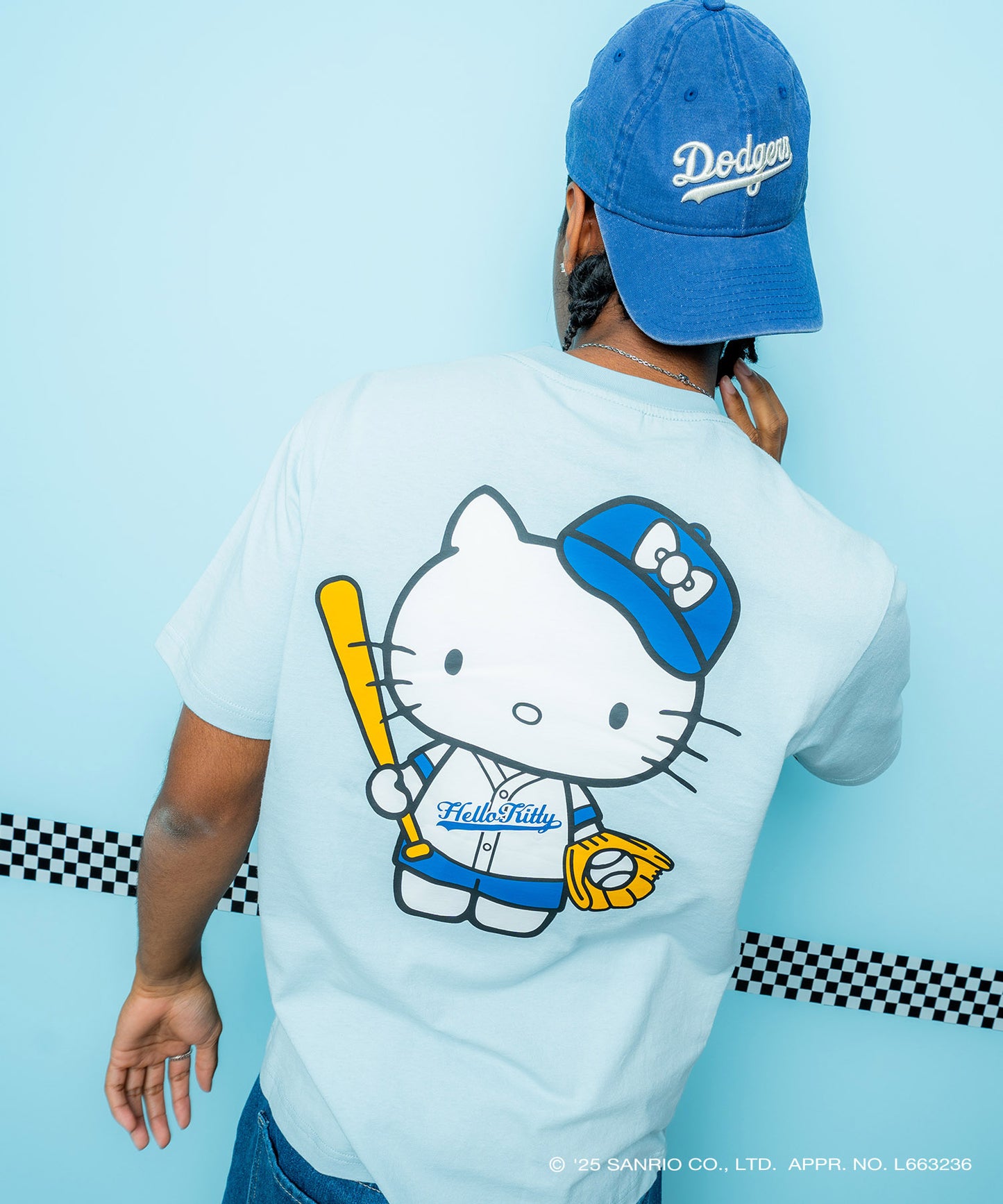 サンリオキャラクターズ×HOMEGAME - HELLO KITTY UNIFORM TEE BLUE【HG2501101】