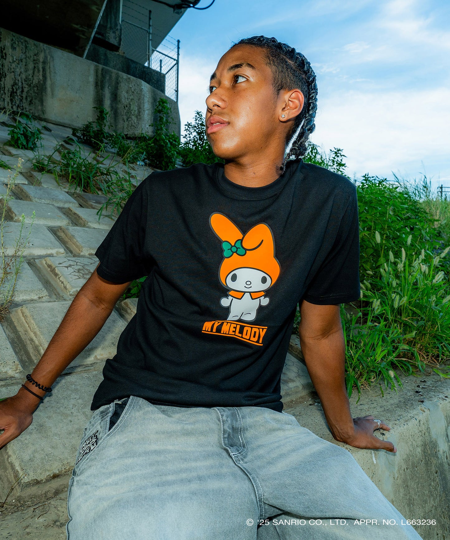 サンリオキャラクターズ×HOMEGAME - MY MELODY HG COLOR TEE BLACK【HG2501105】