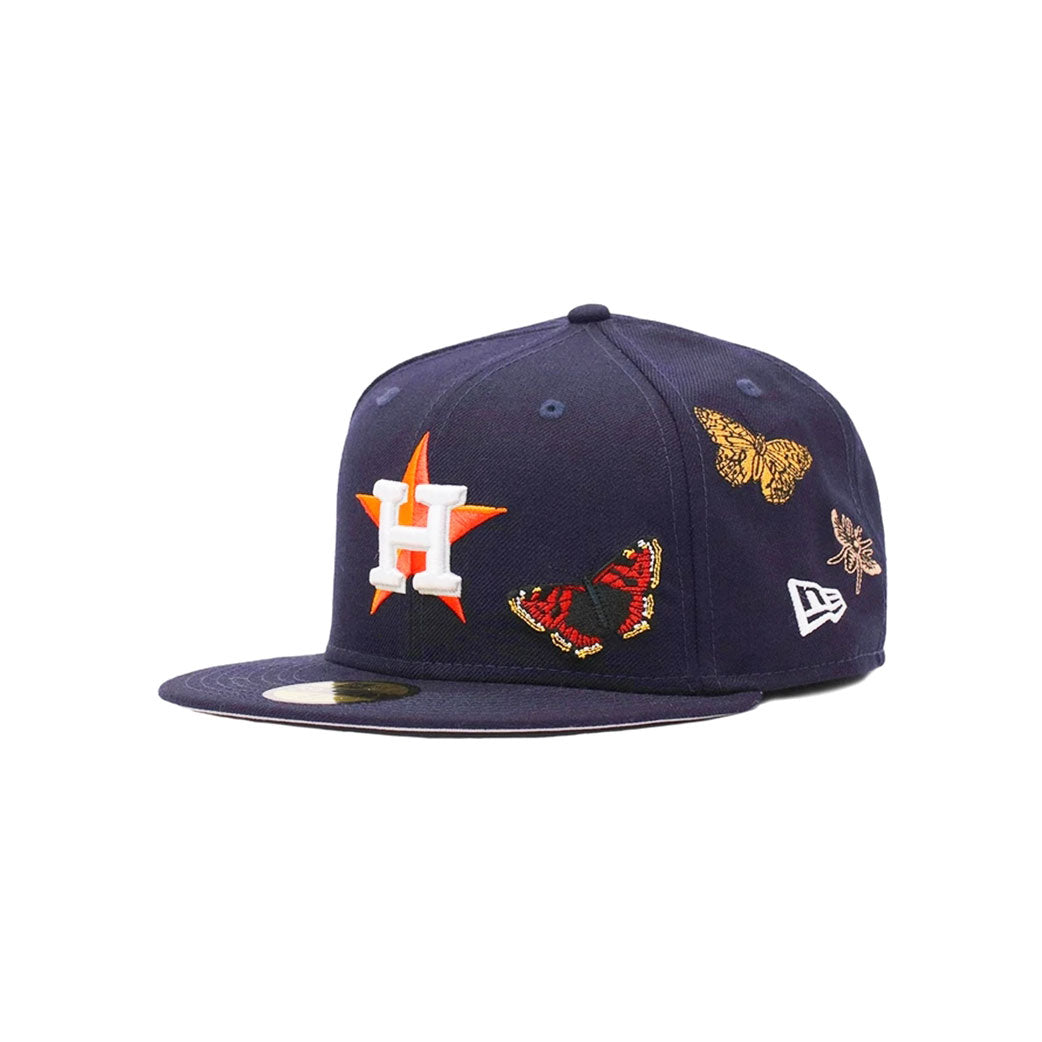 NEW ERA × FELT Houston Astros - 59FIFTY BUTTERFLY GARDEN NAVY