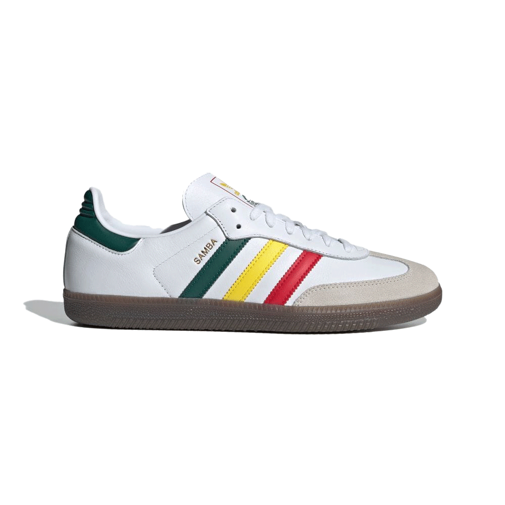 Adidas サンバ OG / Samba OG W  / WHITE フットウェアホワイト/イエロー/カレッジグリーン【IH3118】