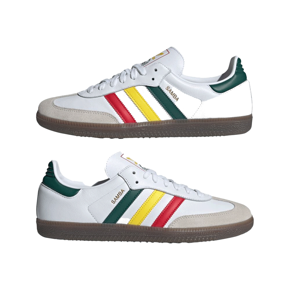 Adidas サンバ OG / Samba OG W  / WHITE フットウェアホワイト/イエロー/カレッジグリーン【IH3118】