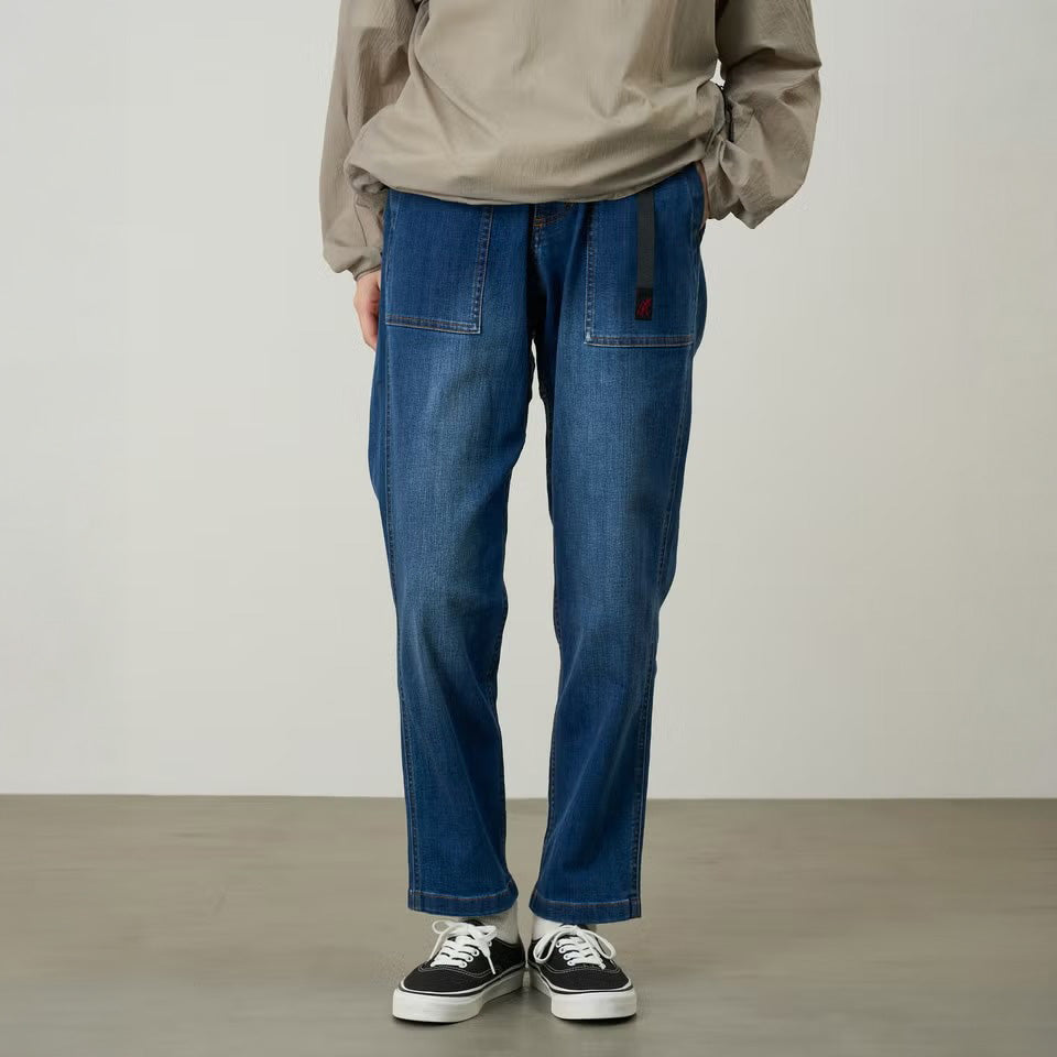 Gramicci - STRETCH DENIM LOOSE TAPERED RIDGE PANT DARK USED【GUP6-SJP009】