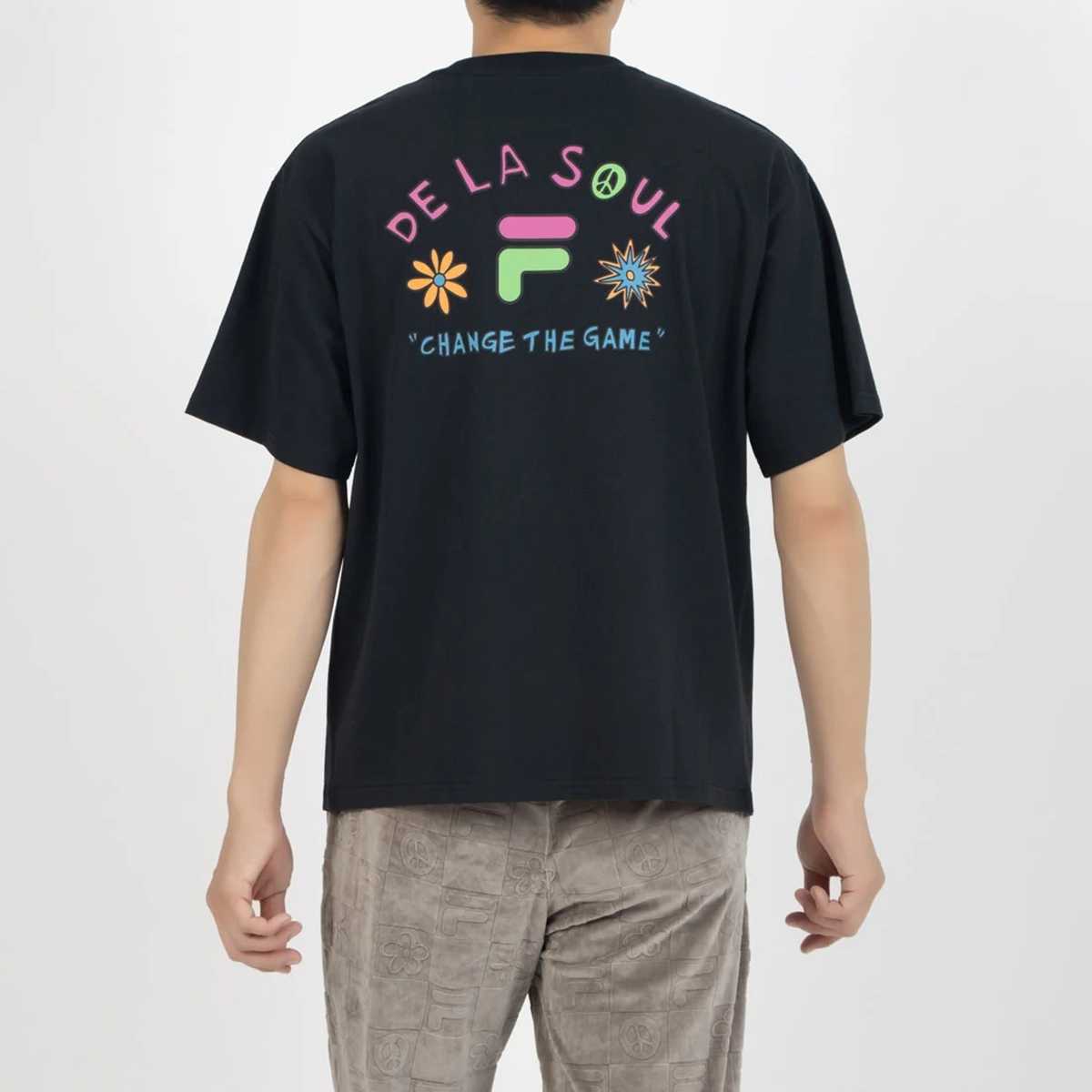 DE LA SOUL×FILA - GRAPHIC TEE BLACK【SM6FAU706】