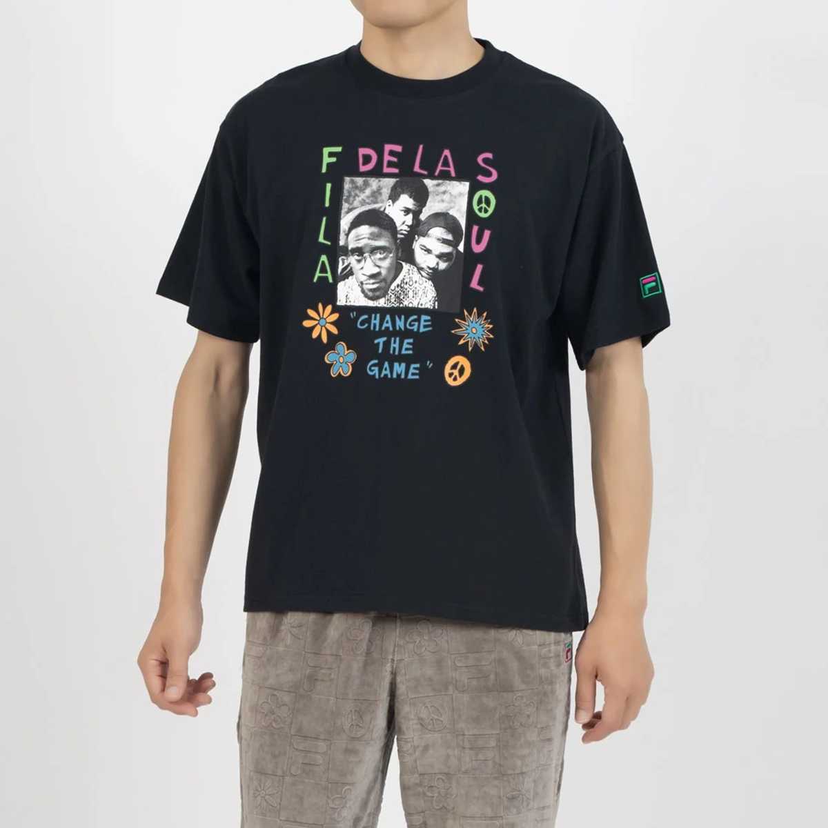 DE LA SOUL×FILA - PHOTO TEE - BLACK【SM6FAU705】