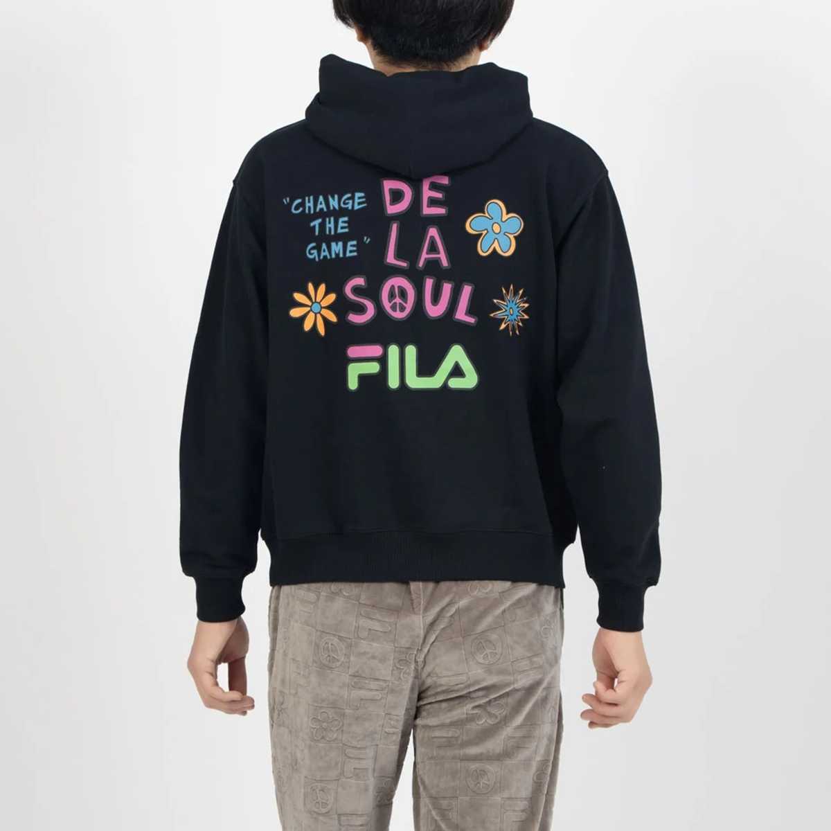DE LA SOUL×FILA - HOODIE BLACK【SM6FBU703】