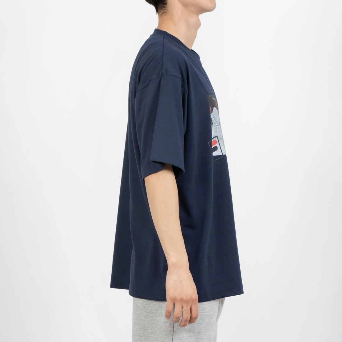 FILA - S/S PHOTO TEE01 NAVY【SM6SAU701-NV0】