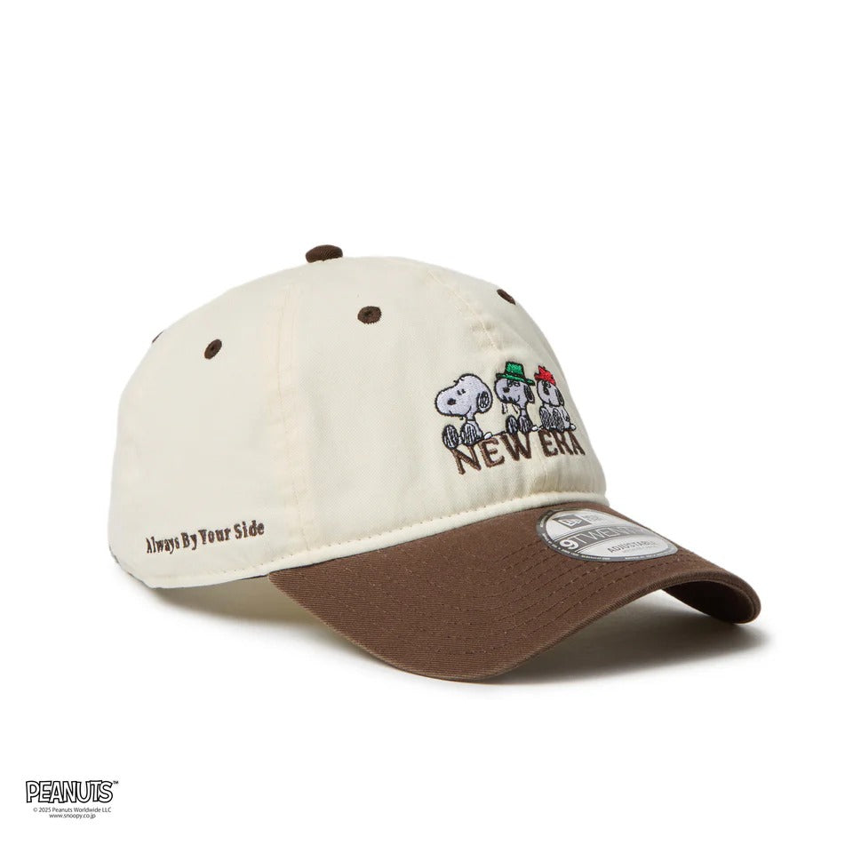 NEW ERA PEANUTS - 9TWENTY SNOOPY WITH BRO CHROME WHITE/WALNUT【14682618】