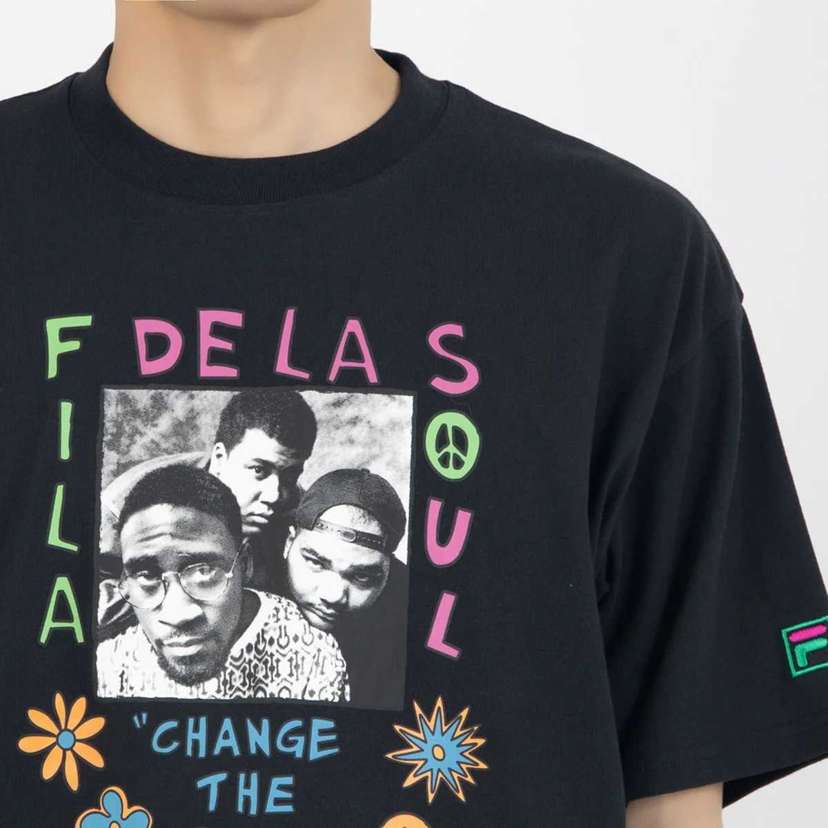 DE LA SOUL×FILA - PHOTO TEE - BLACK【SM6FAU705】