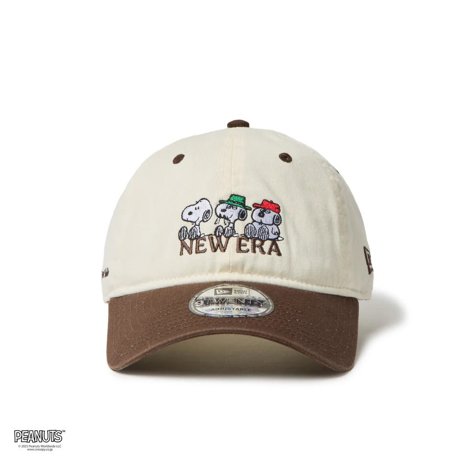NEW ERA PEANUTS - 9TWENTY SNOOPY WITH BRO CHROME WHITE/WALNUT【14682618】