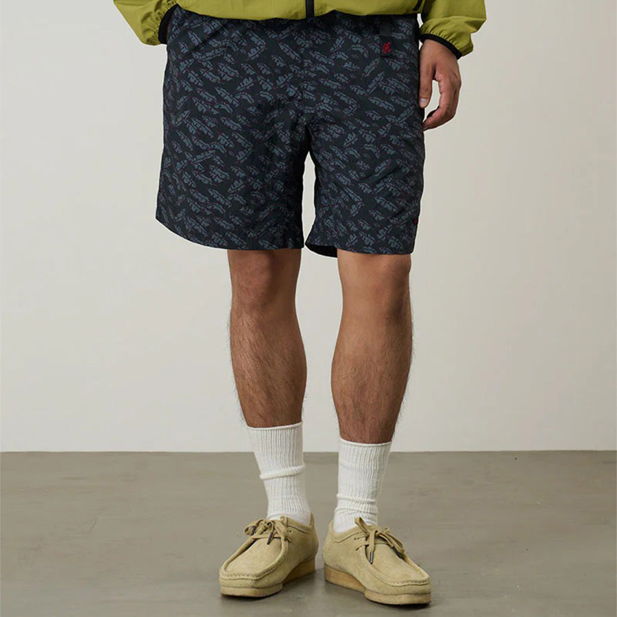 Gramicci - NYLON PACKABLE G-SHORT NAVY LEAF【G6SM-P082】