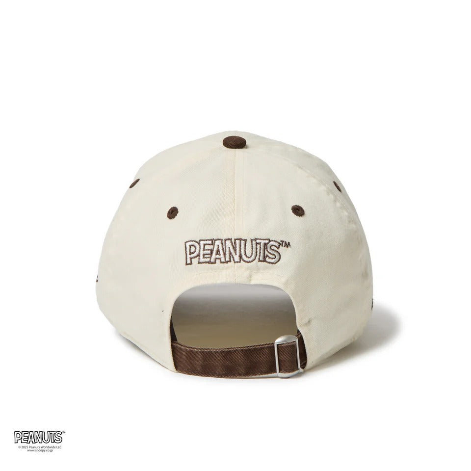 NEW ERA PEANUTS - 9TWENTY SNOOPY WITH BRO CHROME WHITE/WALNUT【14682618】