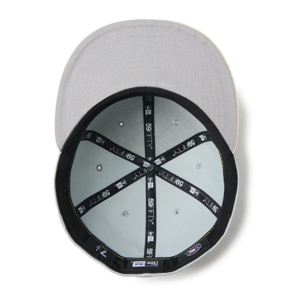 NEW ERA - 59FIFTY POWERED BY GORO (MIN-NANO) LOS ANGELES DODGERS SNOW GRAY / CHROME【15175515】