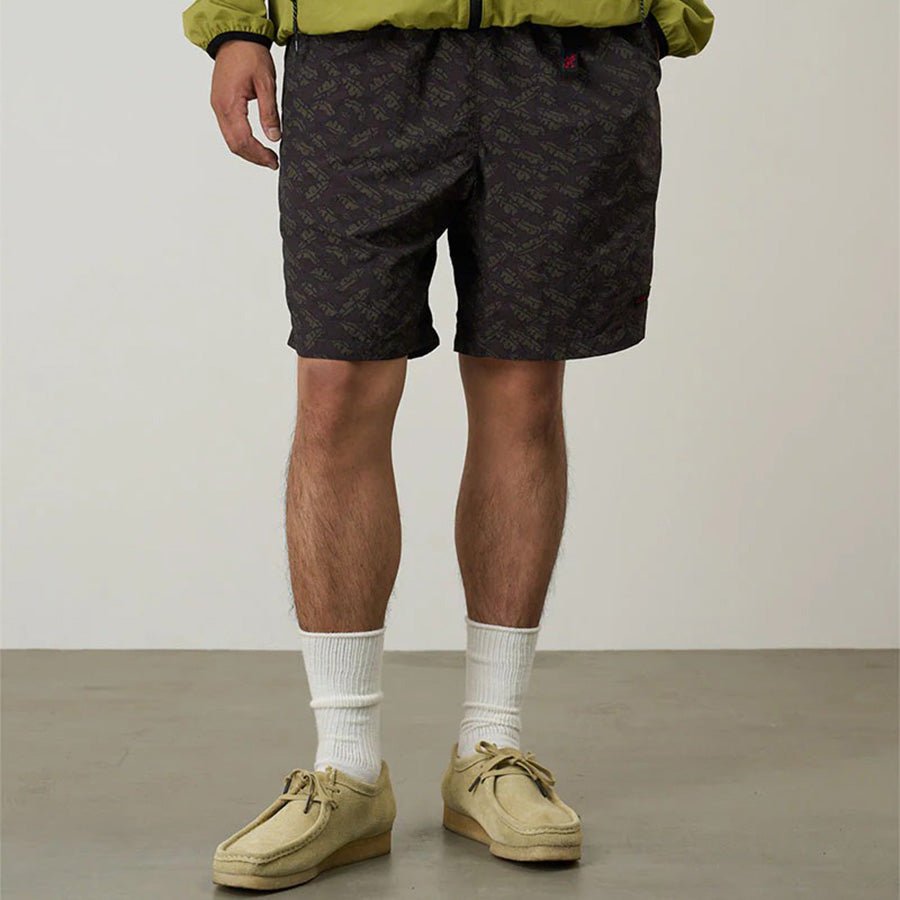 Gramicci - NYLON PACKABLE G-SHORT BROWN LEAF【G6SM-P082】