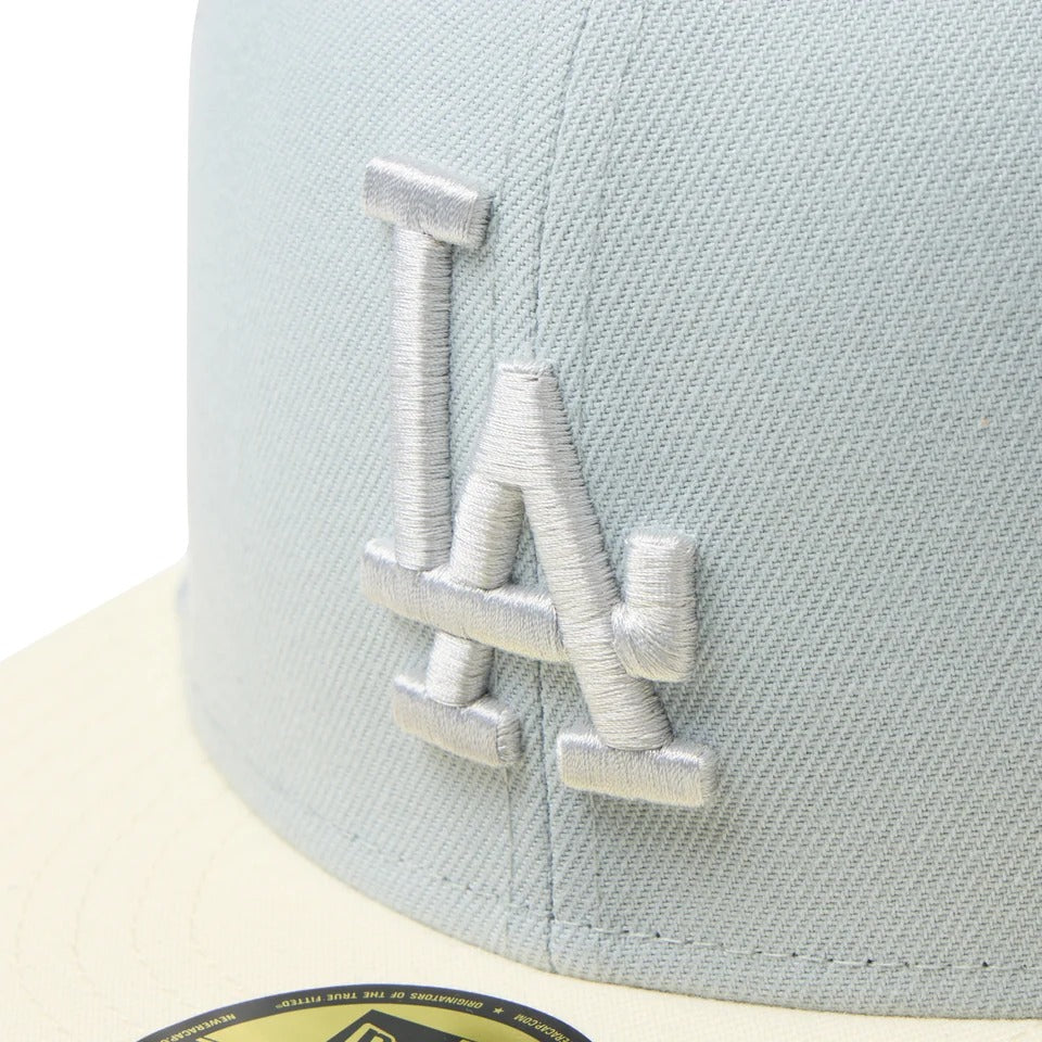 NEW ERA - 59FIFTY POWERED BY GORO (MIN-NANO) LOS ANGELES DODGERS SNOW GRAY / CHROME【15175515】