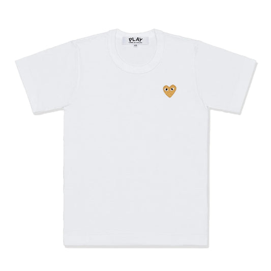 PLAY CDG  MINI HEART T-SHIRT WHITE/GOLD【AX-T216-051】
