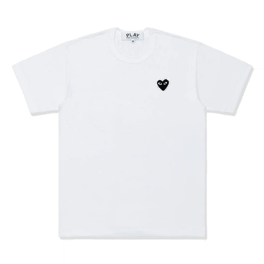 RHINESTONE HEART T-SHIRT WHT/BLK【AX-T801-051】
