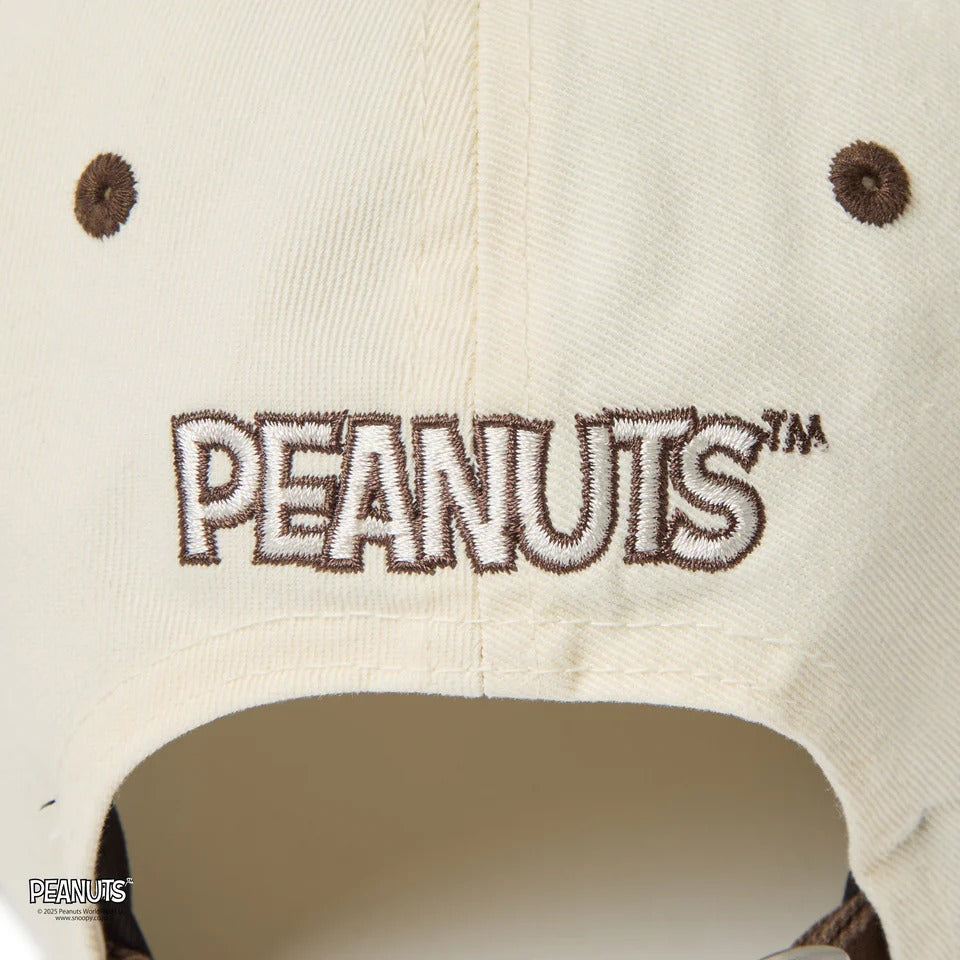 NEW ERA PEANUTS - 9TWENTY SNOOPY WITH BRO CHROME WHITE/WALNUT【14682618】