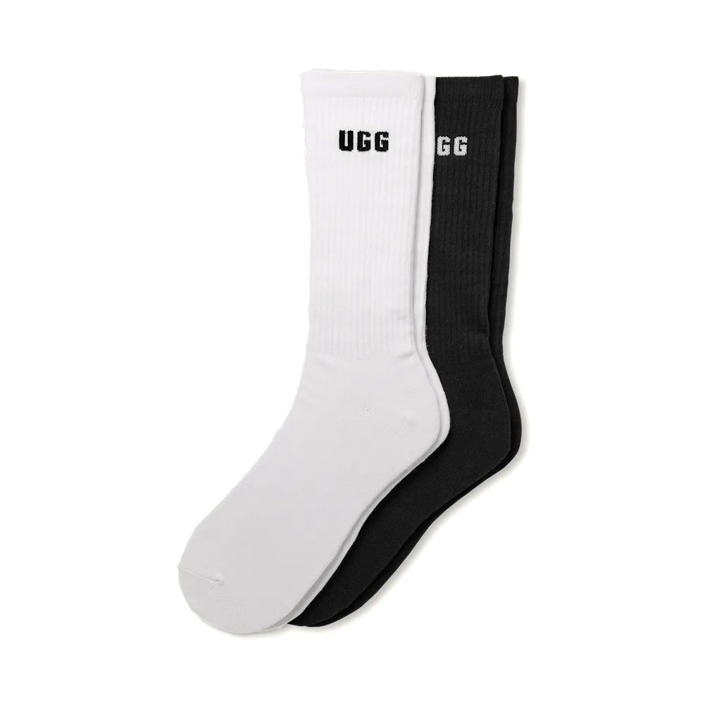 UGG - M LEANDER LOGO CREW 2 PACK【1172201-WBLC】