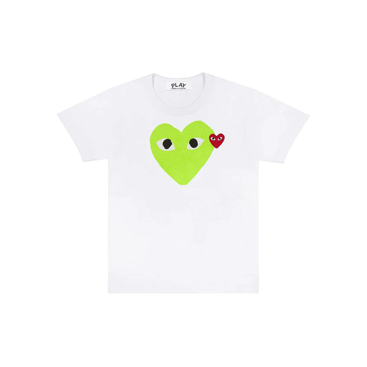 PLAY CDG - BIG HEART TEE GREEN/RED WHITE 【AX-T106-051】
