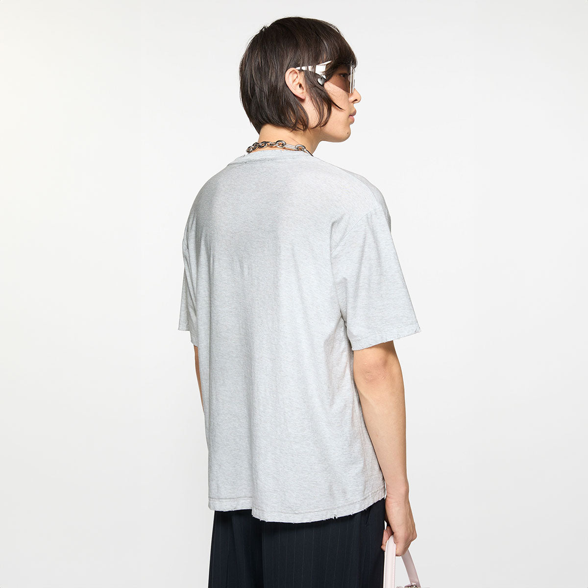 Acne Studios - LOGO T-SHIRTS Pale Grey Melange 【FN-UX-TSHI000017】