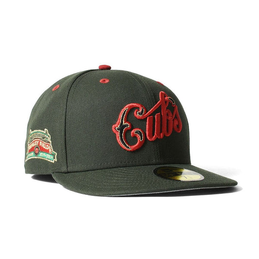 NEW ERA - CHICAGO CUBS CO WRIGLEY FIELD 59FIFTY DARK SEAWEED【70978313】