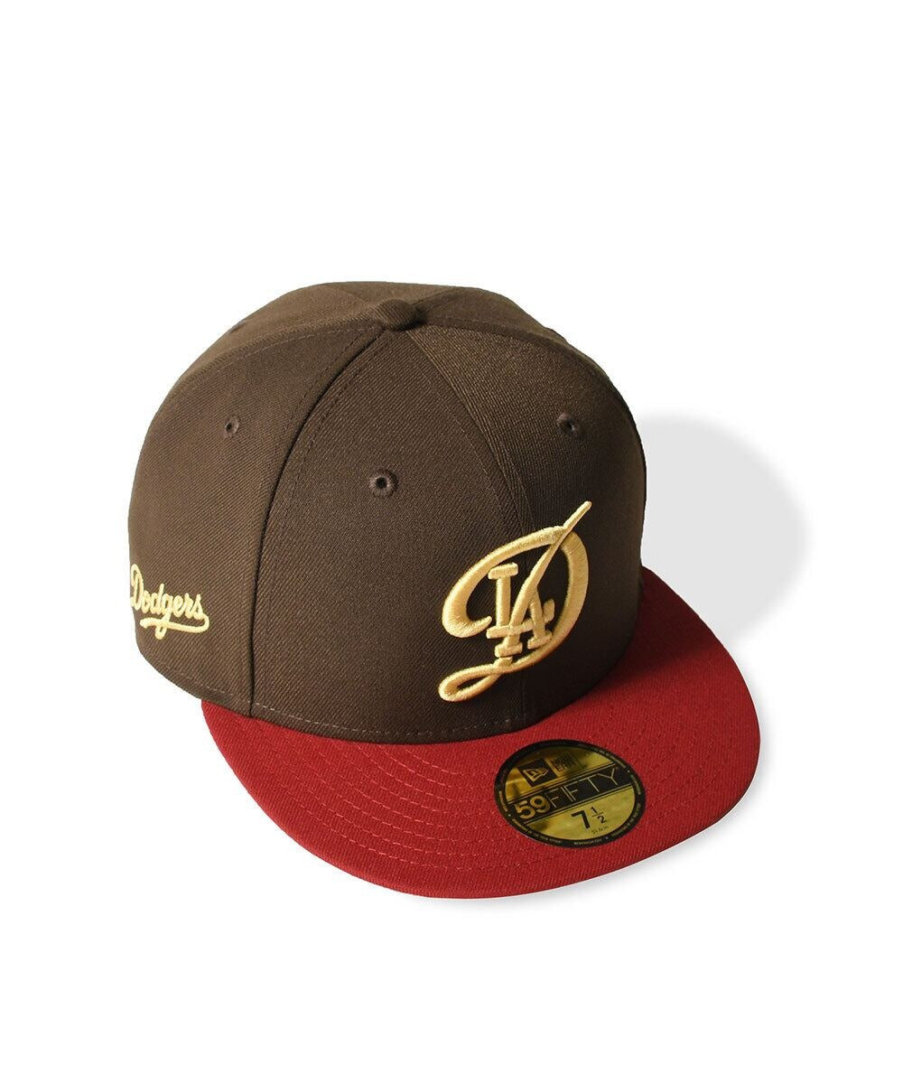 NEW ERA - Los Angeles Dodgers CO CITY CONNECT 59FIFTY WALNUT/HYPER RED【70978203】