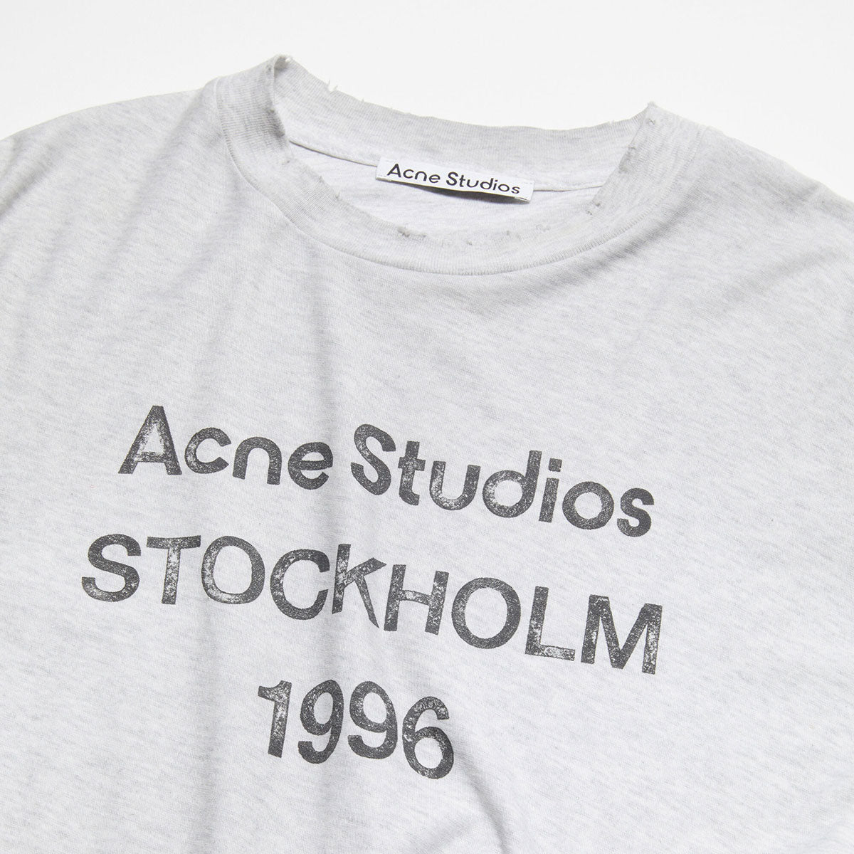 Acne Studios - LOGO T-SHIRTS Pale Grey Melange 【FN-UX