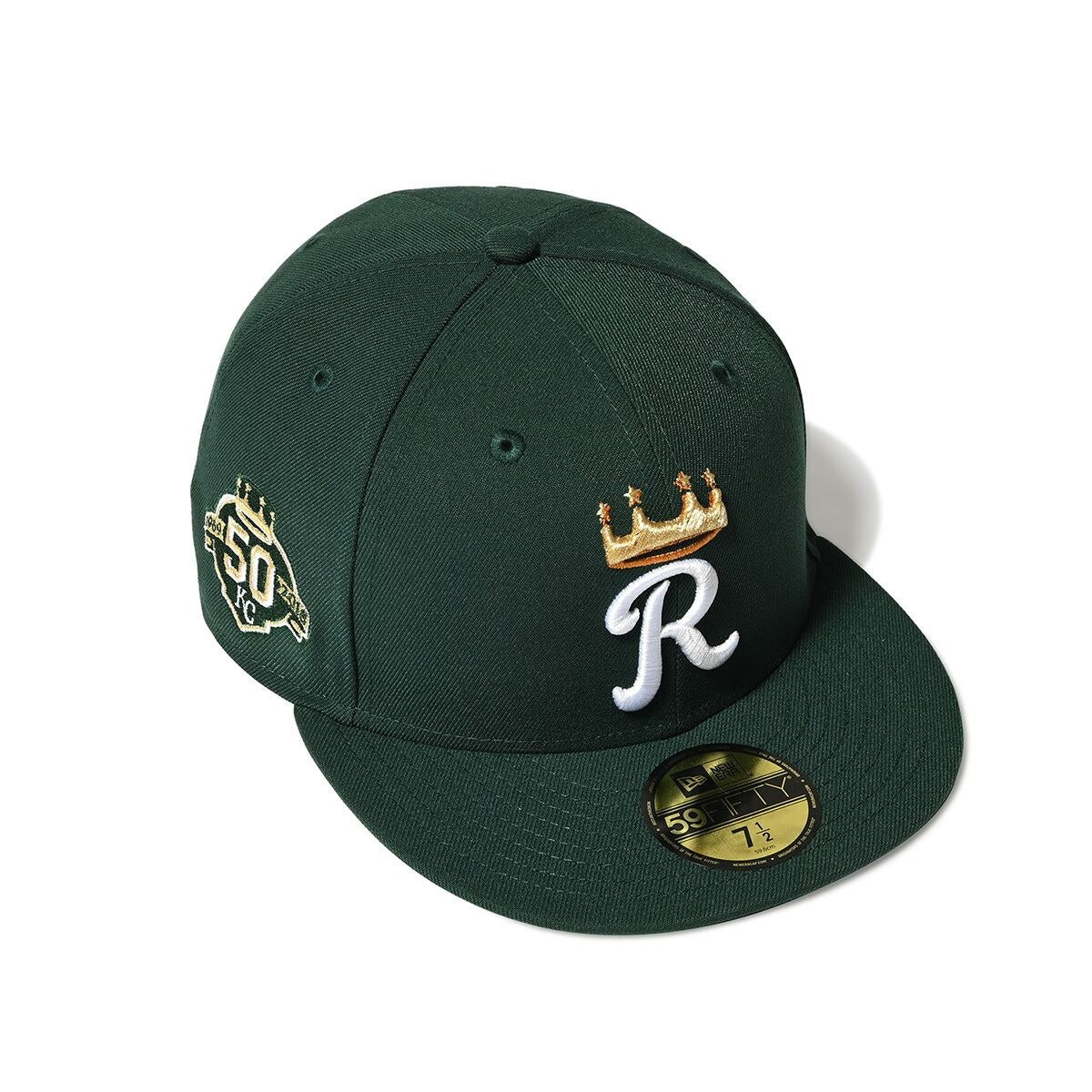 NEW ERA - Kansas City Royals CO 50th. Anniversary 59FIFTY DARK GREEN【70940914】