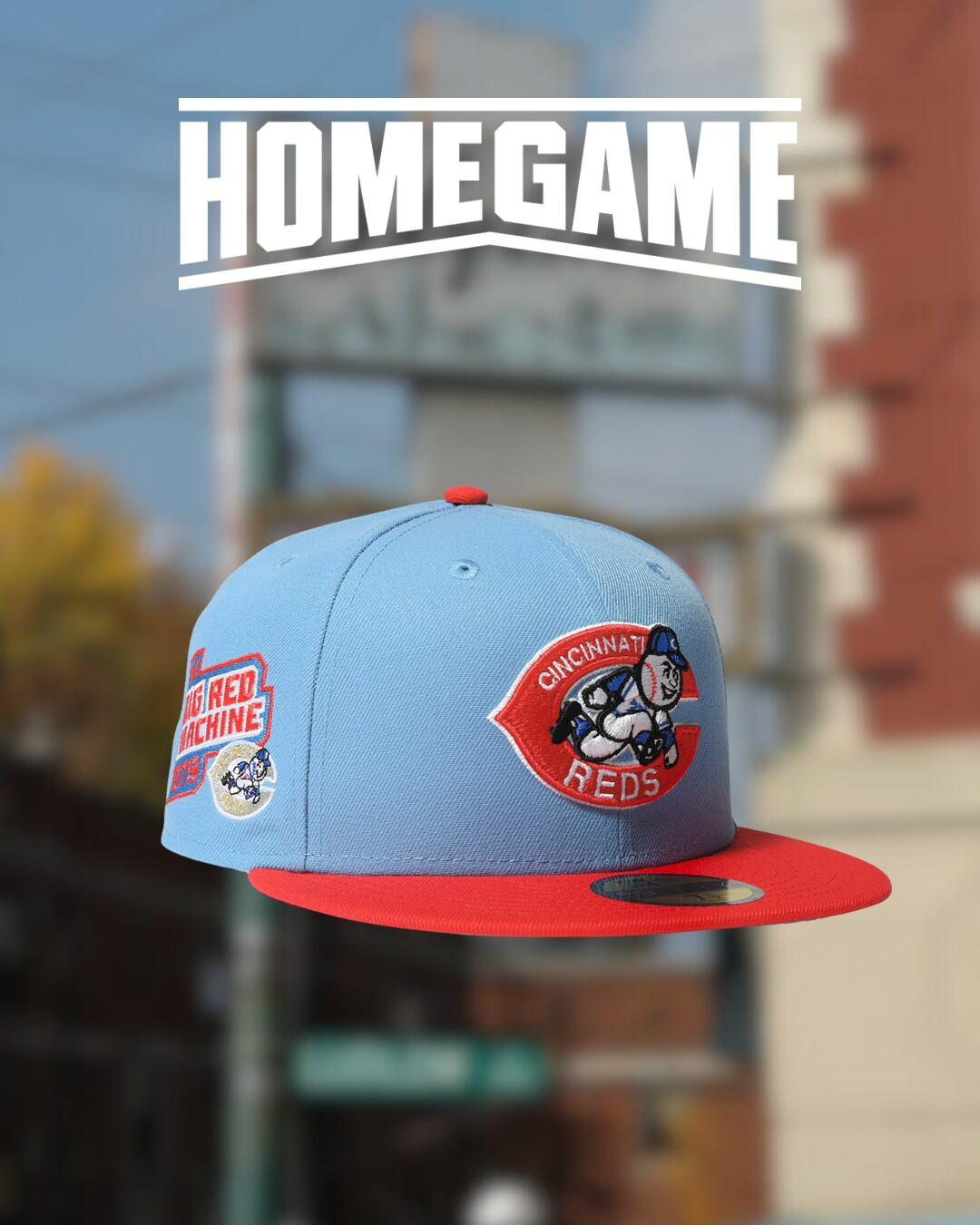 NEW ERA - Cincinnati Reds CO 1975 Big Red Machine 59FIFTY LIGHT BLUE/RED【70940918】