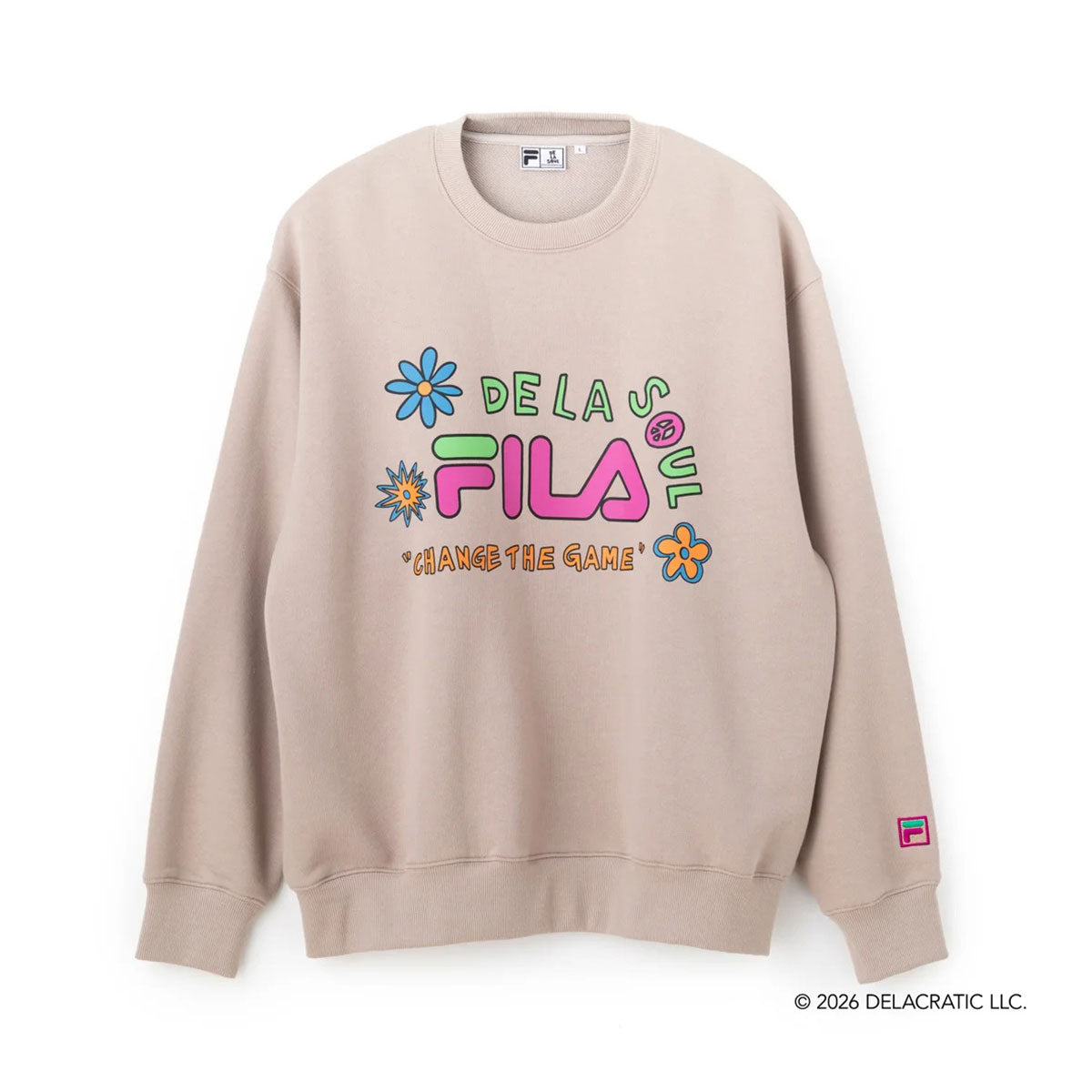 DE LA SOUL×FILA - SWEAT SHIRT BEIGE【SM6FBU704】