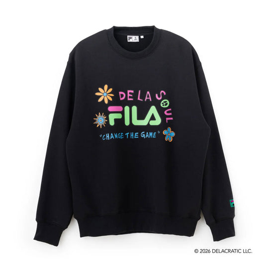 DE LA SOUL×FILA - SWEAT SHIRT BLACK【SM6FBU704】