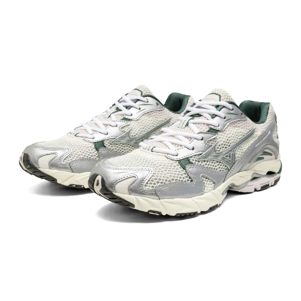 MIZUNO WAVE RIDER 10 OFF WHITE/GREEN/LIGHT BEIGE【D1GA2431-07】