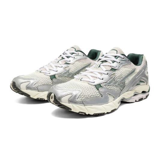 MIZUNO WAVE RIDER 10 OFF WHITE/GREEN/LIGHT BEIGE【D1GA2431-07】