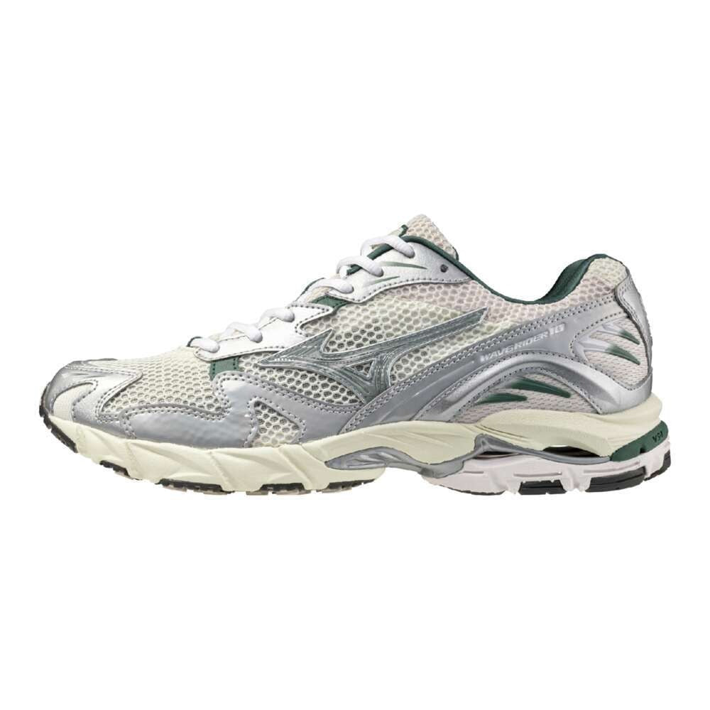 MIZUNO WAVE RIDER 10 OFF WHITE/GREEN/LIGHT BEIGE【D1GA2431-07】
