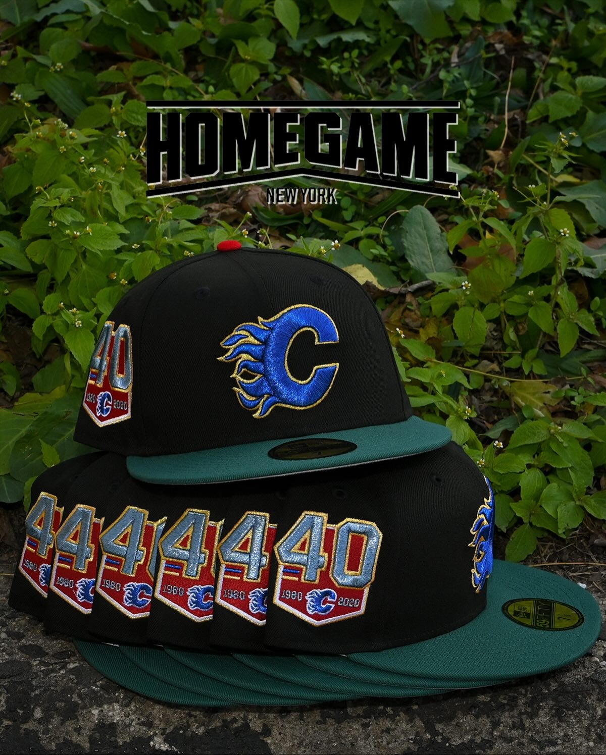 NEW ERA - Calgary Flames CO 59Fifty 40th Anniversary Black/Green