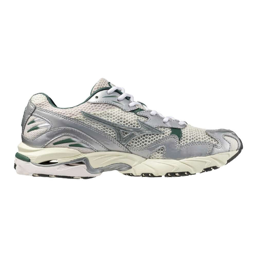 MIZUNO WAVE RIDER 10 OFF WHITE/GREEN/LIGHT BEIGE【D1GA2431-07】