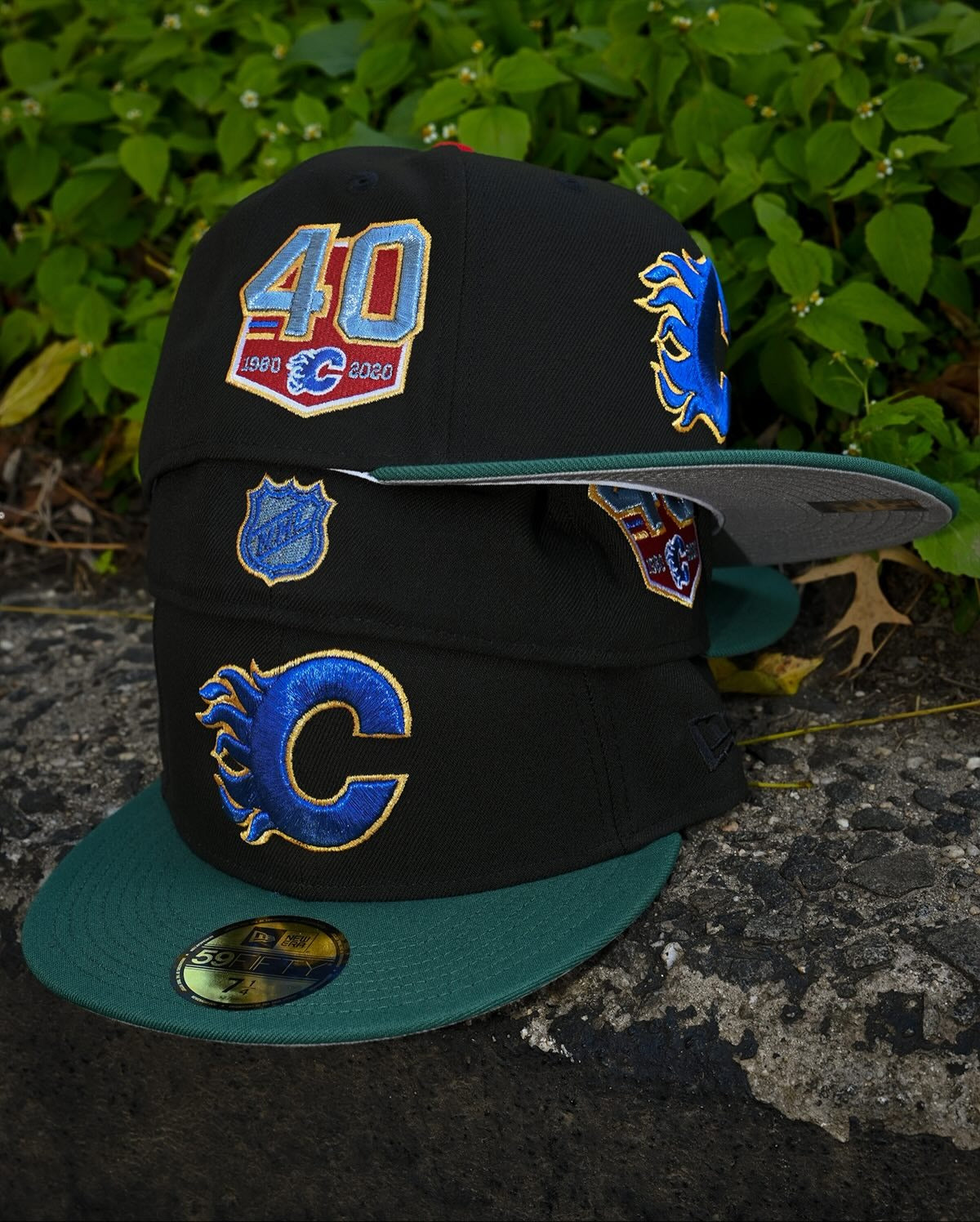 NEW ERA - Calgary Flames CO 59Fifty 40th Anniversary Black/Green
