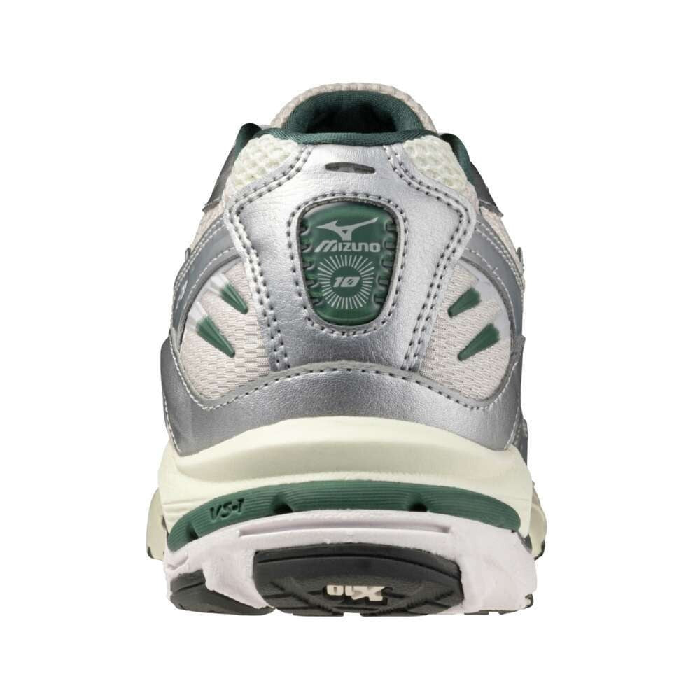 MIZUNO WAVE RIDER 10 OFF WHITE/GREEN/LIGHT BEIGE【D1GA2431-07】