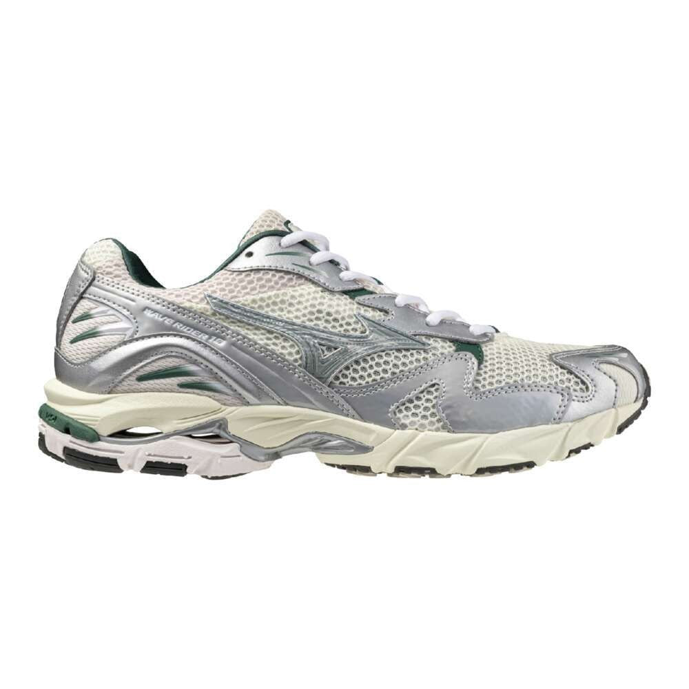 MIZUNO WAVE RIDER 10 OFF WHITE/GREEN/LIGHT BEIGE【D1GA2431-07】