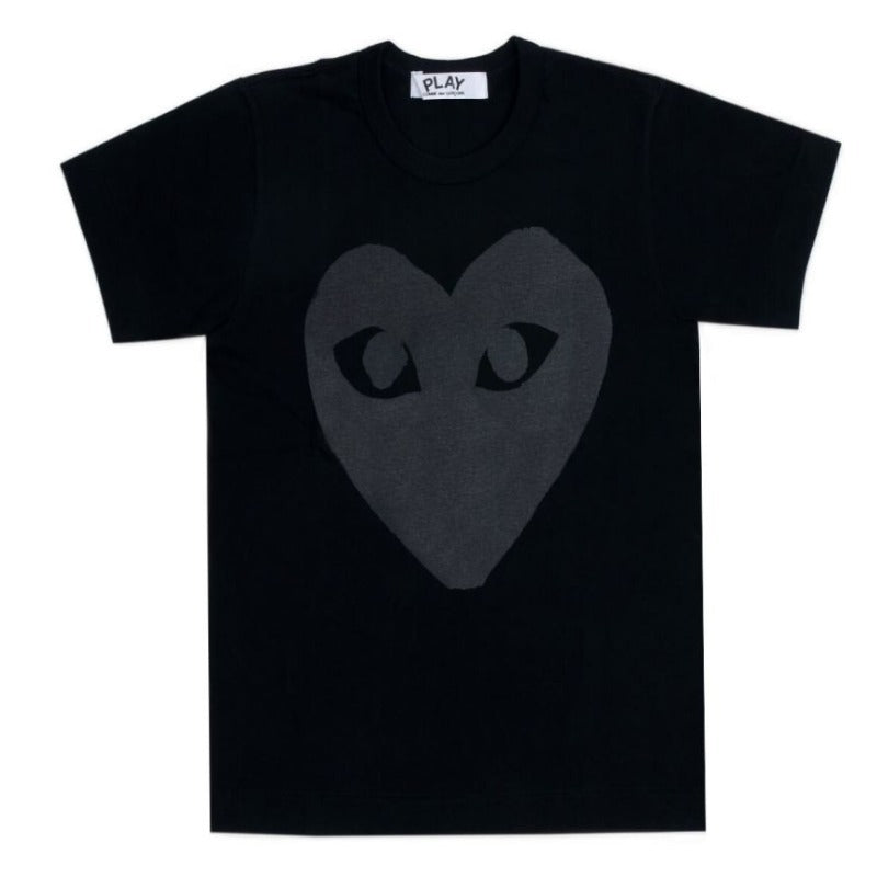 PLAY CDG - BIG HEART T-SHIRT GRAY/BLACK【AX-T190-051】