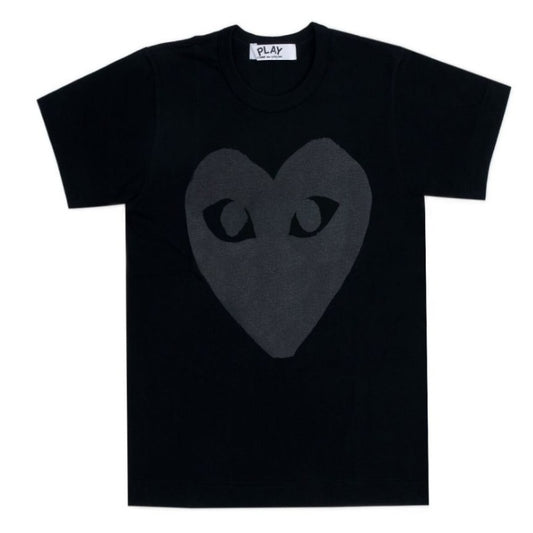 PLAY CDG - BIG HEART T-SHIRT GRAY/BLACK【AX-T190-051】