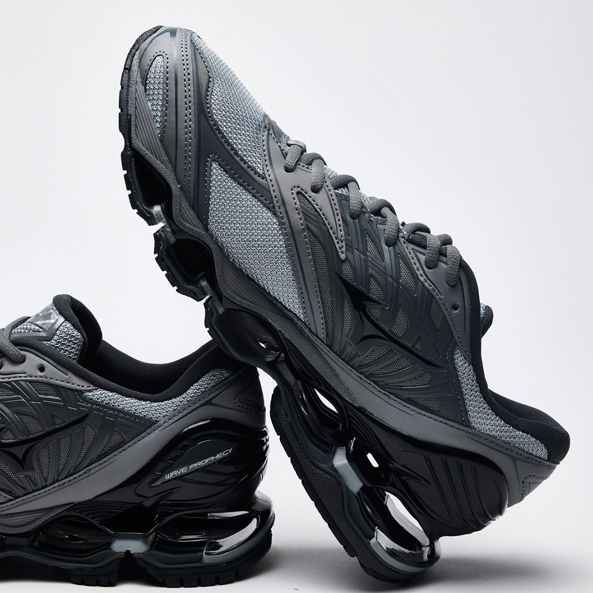 MIZUNO - UNISEX WAVE PROPHECY LS LIGHT GRAY/DARK GRAY/GRAY【D1GA333704】