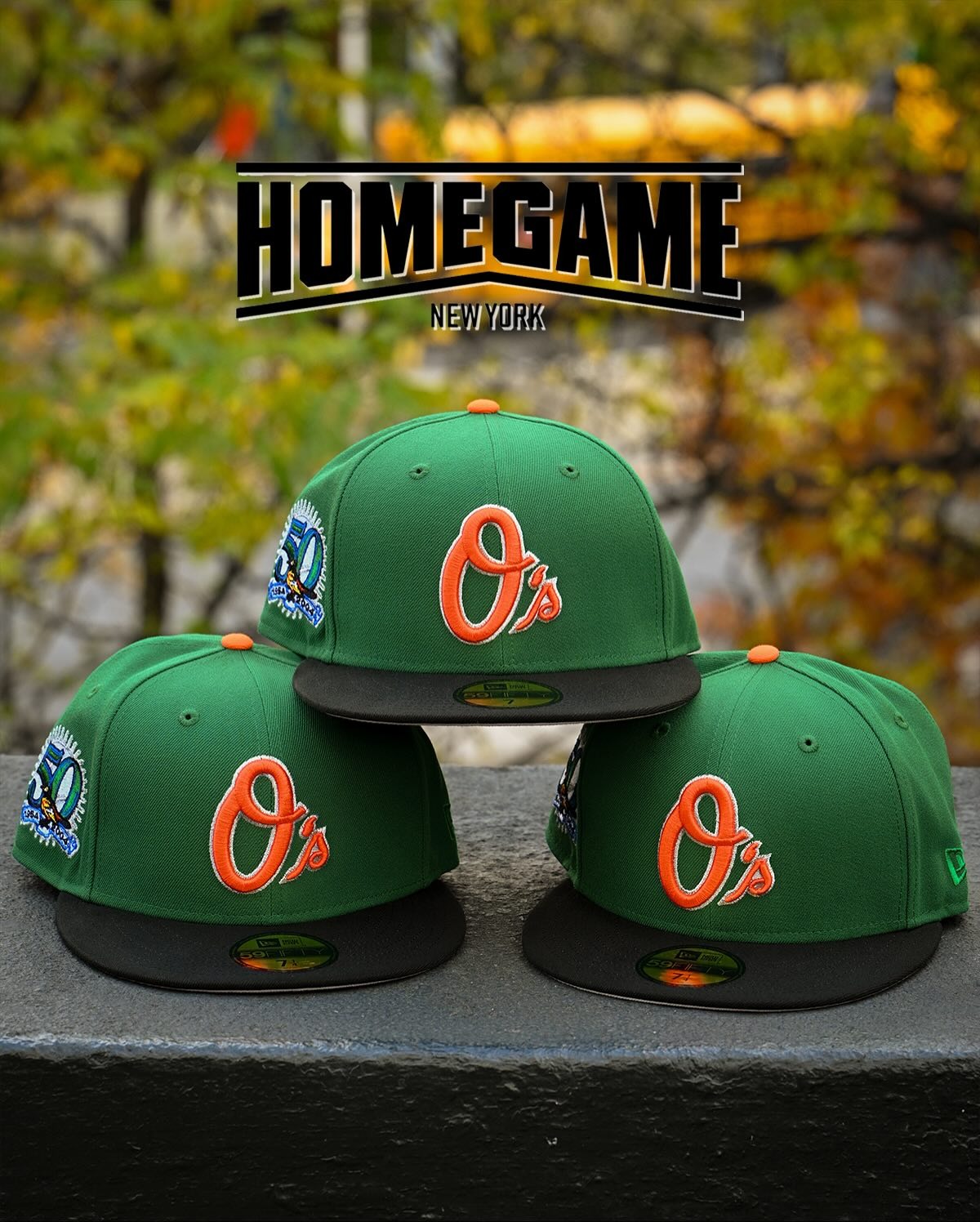 NEW ERA - Baltimore Orioles CO 59Fifty 50th anniversary Green